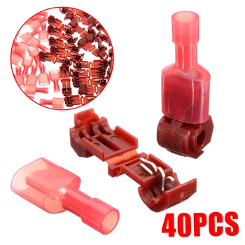 40pcs Red T-Taps & Male Insulated Quick Lock Splice Wire Terminals Connectors Set For 22-18AWG Wire Cable Connection Mayitr
40pcs Red T-Taps & Male Insulated Quick Lock Splice Wire Terminals Connectors Set For 22-18AWG Wire Cable Connection Mayitr