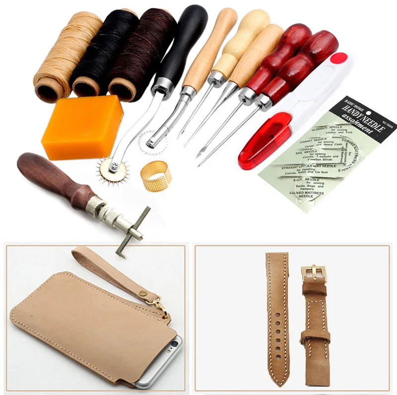 14Pcs Leather Craft Hand Stitching Sewing Tool Thread Awl Waxed Thimble Kit DXAF
14Pcs Leather Craft Hand Stitching Sewing Tool Thread Awl Waxed Thimble Kit DXAF