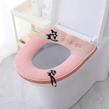 New Style Toilet Mat Household Waterproof Thickening Toilet Seat Cover Embroidered Zipper Universal Toilet Seat Waterproof Autum
New Style Toilet Mat Household Waterproof Thickening Toilet Seat Cover Embroidered Zipper Universal Toilet Seat Waterproof Autum