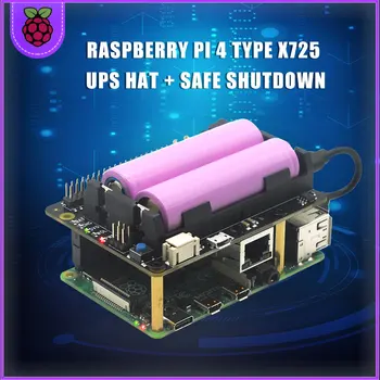 Raspberry Pi 4 Model B X725 UPS HAT 18650 Power Management Expansion Board+Safe Shutdown+Wake on Lan for Raspberry Pi 4B/3B+/3B
Raspberry Pi 4 Model B X725 UPS HAT 18650 Power Management Expansion Board+Safe Shutdown+Wake on Lan for Raspberry Pi 4B/3B+/3B