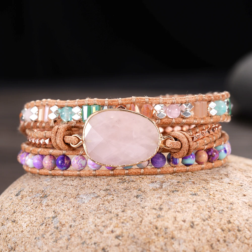 Pink Stones Sparkling Crystals Women Becautiful Bracelets Regalite Handmade Braided Wrap Bangles Beaded Bracelet Zinc Alloy 8123
Pink Stones Sparkling Crystals Women Becautiful Bracelets Regalite Handmade Braided Wrap Bangles Beaded Bracelet Zinc Alloy 8123