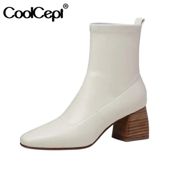 CoolCept Women Ankle Boots Thick High Heel Winter Shoes Woman Warm Short Boot Casual Daily Office Lady Footwear Size 34-39
CoolCept Women Ankle Boots Thick High Heel Winter Shoes Woman Warm Short Boot Casual Daily Office Lady Footwear Size 34-39
