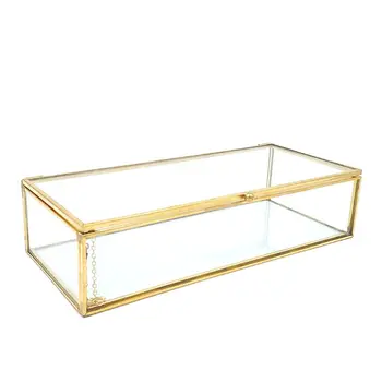 Golden Vintage Glass Lidded Box Edge Bracelet Keepsake Decorative Jewelry Display Personalized Large Clear Rectangle Box Rings
Golden Vintage Glass Lidded Box Edge Bracelet Keepsake Decorative Jewelry Display Personalized Large Clear Rectangle Box Rings