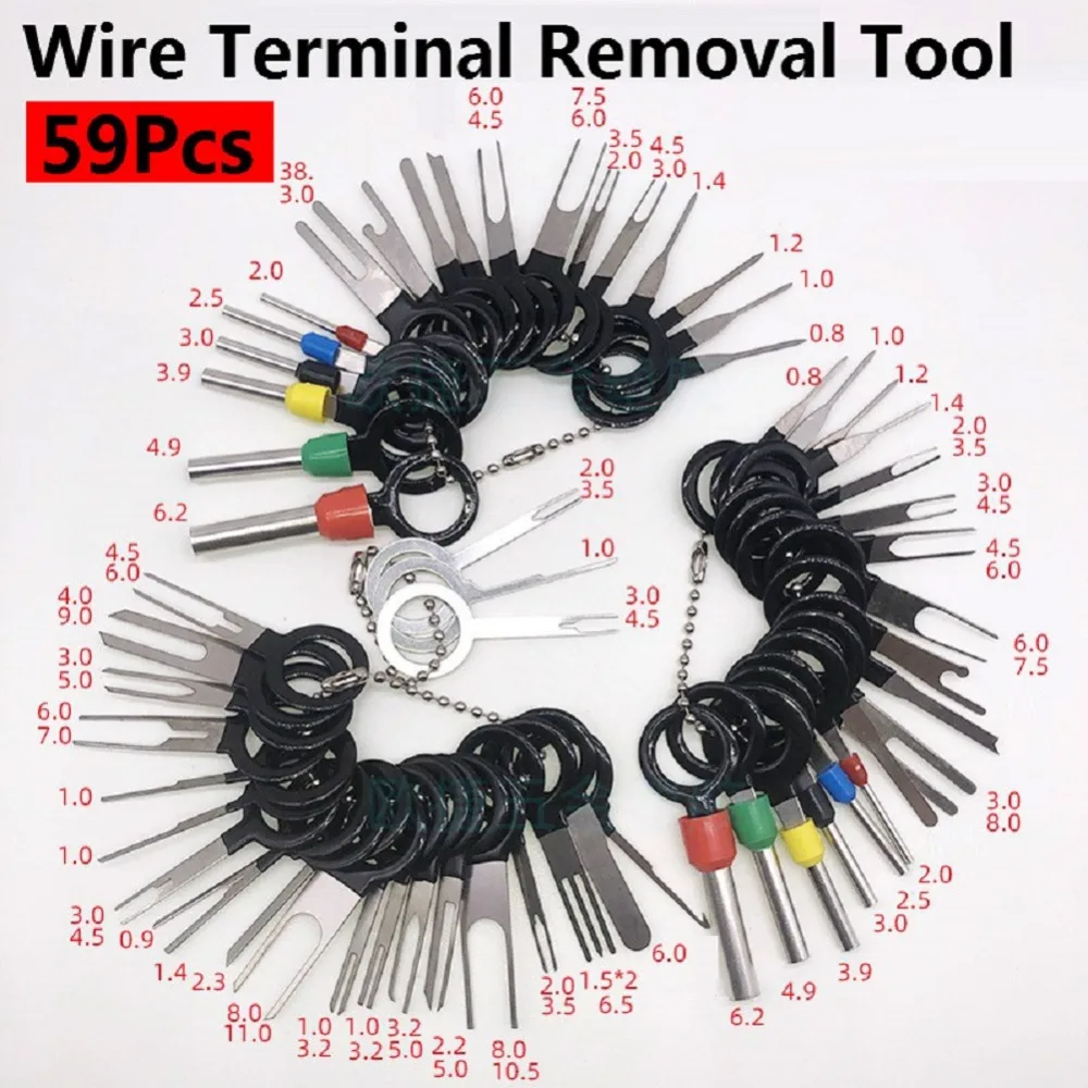59 Set Needle Retractor Car Terminal Removal Kit Wiring Crimp Connector Pin Extractor Puller Terminal Repair Professional Tools
59 Set Needle Retractor Car Terminal Removal Kit Wiring Crimp Connector Pin Extractor Puller Terminal Repair Professional Tools