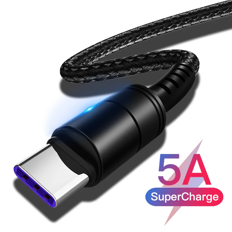 Фото USB Type C 5A Supercharge для Huawei Mate 20 P30 P20 Pro шнур быстрой зарядки телефона Honor 10 8 V10 Cabo |