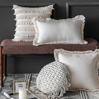 Off White Boho Beige Linen Cotton Tassels Pillow Cover Round Cover Home 45x45cm/30x50cm Cushion Lumbar Throw PillowCase Decor
Off White Boho Beige Linen Cotton Tassels Pillow Cover Round Cover Home 45x45cm/30x50cm Cushion Lumbar Throw PillowCase Decor
