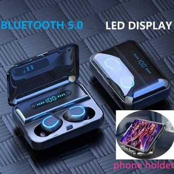 Bluetooth 5.0 Earphones 2000mAh Charging Box Wireless Earphone 8D Stereo Sports Waterproof Earbuds Headset F9-5
Bluetooth 5.0 Earphones 2000mAh Charging Box Wireless Earphone 8D Stereo Sports Waterproof Earbuds Headset F9-5