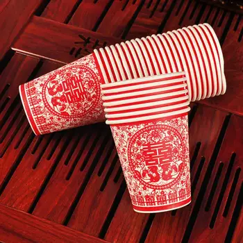 50pcs/set Disposable Paper Cup Chinese Letter Pattern Printed Lightweight Eco-friendly Party Tableware Wedding Favor Decor 2020
50pcs/set Disposable Paper Cup Chinese Letter Pattern Printed Lightweight Eco-friendly Party Tableware Wedding Favor Decor 2020