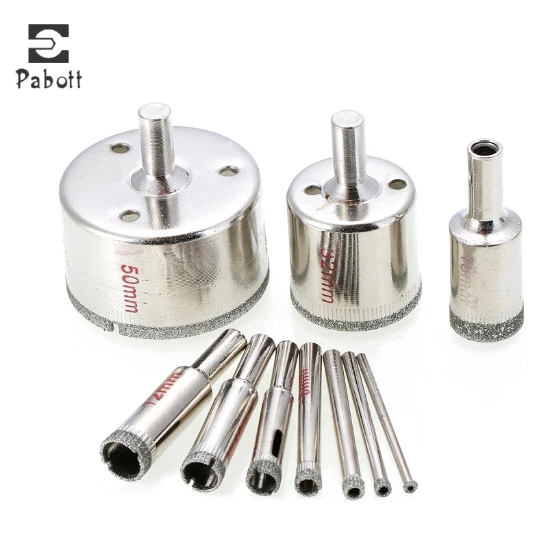10pcs Diamond Hole Saw Marble Drill Bit Set 3-50mm For Glass Ceramic Tile Drilling Tools
10pcs Diamond Hole Saw Marble Drill Bit Set 3-50mm For Glass Ceramic Tile Drilling Tools