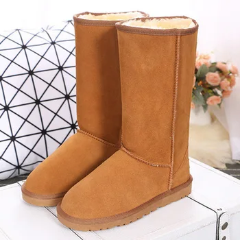 

Famous Brand Genuine Leather Fur Snow Boots Women Top High Quality Australia Boots Winter Boots For Women Warm Botas Mujer 3-13