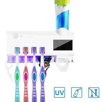 UV Disinfectant Toothpaste Dispenser Solar Energy Toothbrush Cleaning Agent Storage Bathroom No Need To Charge Sanitizer Holder
UV Disinfectant Toothpaste Dispenser Solar Energy Toothbrush Cleaning Agent Storage Bathroom No Need To Charge Sanitizer Holder