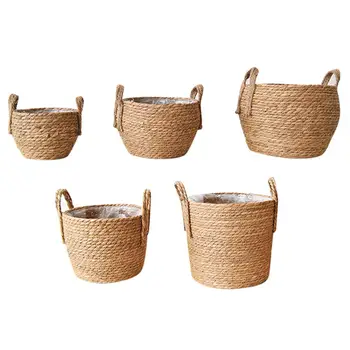 Handwoven Basket Hand Plant Basket Woven Straw Basket Desktop Storage Baskets For Flower Pot Floor Indoor Plant Home Decoration
Handwoven Basket Hand Plant Basket Woven Straw Basket Desktop Storage Baskets For Flower Pot Floor Indoor Plant Home Decoration