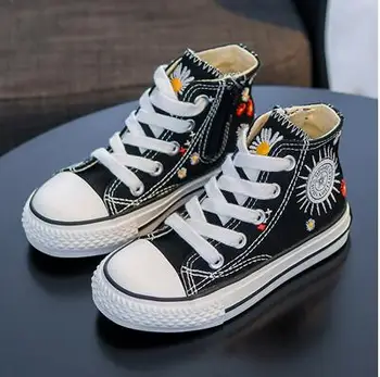 Casual Flower High-top Lace-up Soft Shoes Medium Big Girls Boys Kids Flats Summer Children's Floral Classic Canvas Shoes
Casual Flower High-top Lace-up Soft Shoes Medium Big Girls Boys Kids Flats Summer Children's Floral Classic Canvas Shoes