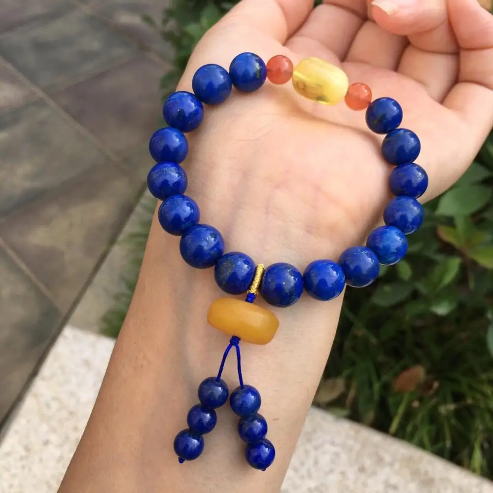 100% Natural Blue Lapis Lazuli Beads 10.1mm 34.4grams Lapis Bracelet for Female's Fine Fashoin Jewel
100% Natural Blue Lapis Lazuli Beads 10.1mm 34.4grams Lapis Bracelet for Female's Fine Fashoin Jewel
