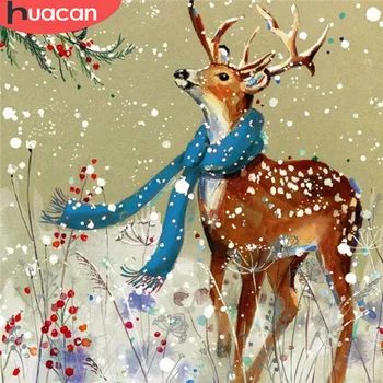 HUACAN 5D Full Square Round Diamond Embroidery Deer Kit Diamond Painting Animal Mosaic Cross Stitch Winter Home Decoration
HUACAN 5D Full Square Round Diamond Embroidery Deer Kit Diamond Painting Animal Mosaic Cross Stitch Winter Home Decoration