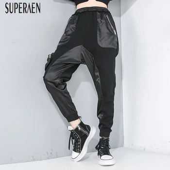 SuperAen 2020 Spring New Elastic Waist Women Harem Pants Wild Cotton Casual Ladies Pants Solid Color Fashion Pants Female
SuperAen 2020 Spring New Elastic Waist Women Harem Pants Wild Cotton Casual Ladies Pants Solid Color Fashion Pants Female