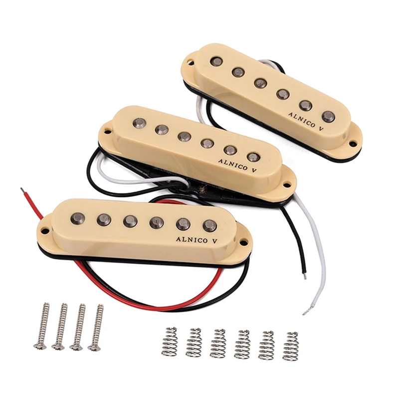 Alnicov 3PCS Guitar Pickup Single Coil Humbucker Pickups Neck Middle Bridge Set for ST Beige Guitar Accessories 
Alnicov 3PCS Guitar Pickup Single Coil Humbucker Pickups Neck Middle Bridge Set for ST Beige Guitar Accessories