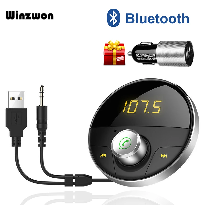 Bluetooth Car FM Transmitter Car Kit Handsfree AUX 3.5mm Car MP3 Player Audio Music Receiver With Gift Car Charger
Bluetooth Car FM Transmitter Car Kit Handsfree AUX 3.5mm Car MP3 Player Audio Music Receiver With Gift Car Charger