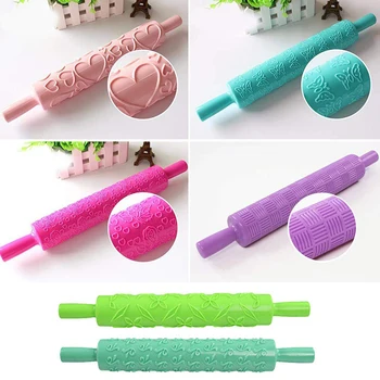 12 Styles Plastic Embossed Rolling Pins Non-Stick Designs and Patterned Cake Decorating Tool Clay Fondant Pastry Baking Tools
12 Styles Plastic Embossed Rolling Pins Non-Stick Designs and Patterned Cake Decorating Tool Clay Fondant Pastry Baking Tools