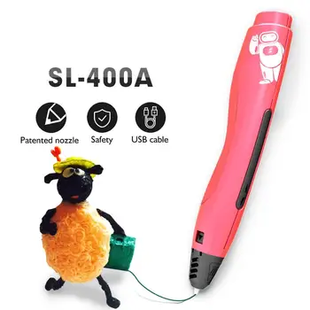 SL-400A 3D Printing Pen Set Pink 1 Year Warranty sl 400a Low Temperature Safe with PCL Filament Creative Toy Gift for Children
SL-400A 3D Printing Pen Set Pink 1 Year Warranty sl 400a Low Temperature Safe with PCL Filament Creative Toy Gift for Children