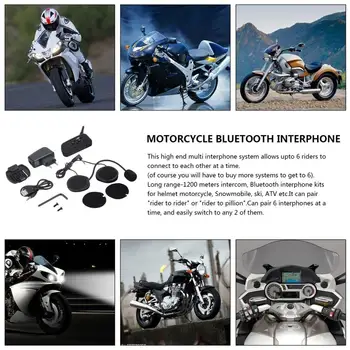 New V6 Helmet Intercom 6 Riders 1200M Motorcycle Intercom Headset Walkie Talkie Helmet BT Interphone Plug
New V6 Helmet Intercom 6 Riders 1200M Motorcycle Intercom Headset Walkie Talkie Helmet BT Interphone Plug