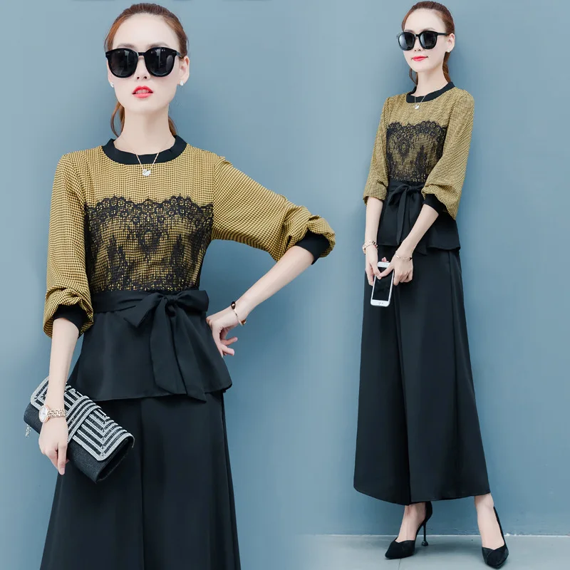 Foreign Style Suit Female Autumn 2019 Temperament Big Code Cover Belly Early Autumn Wide Leg Pants Two-piece Set
Foreign Style Suit Female Autumn 2019 Temperament Big Code Cover Belly Early Autumn Wide Leg Pants Two-piece Set
