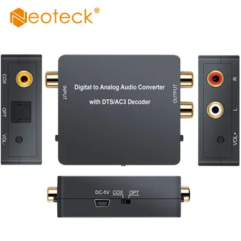 Neoteck Digital to Analog Audio Decoder Converter Optical SPDIF Toslink / Coaxial 5.1CH digital audio to 2CH Analog stereo Audio
Neoteck Digital to Analog Audio Decoder Converter Optical SPDIF Toslink / Coaxial 5.1CH digital audio to 2CH Analog stereo Audio