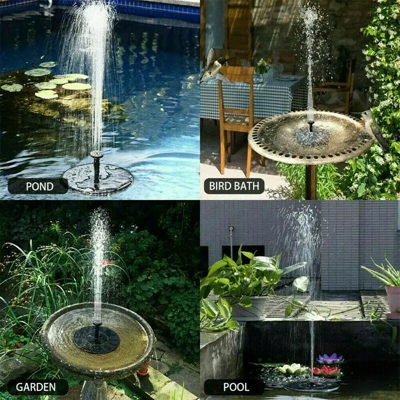 Small Water Fountain Solar Powered Bird Bath Water Floating Fountain Pond Pool Decorative Bird Bath Garden Patio Lawn Decoration
Small Water Fountain Solar Powered Bird Bath Water Floating Fountain Pond Pool Decorative Bird Bath Garden Patio Lawn Decoration