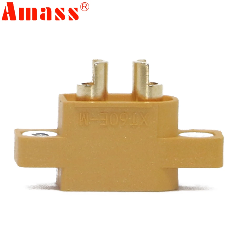 AMASS XT60E-M Mountable XT60 Male Plug Connector with Screw For Racing Models Multicopter Fixed Board DIY Spare Part
AMASS XT60E-M Mountable XT60 Male Plug Connector with Screw For Racing Models Multicopter Fixed Board DIY Spare Part