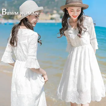 2019 Autumn Vacation Chiffon Women Dress White Color Three Quarter Sleeve Female Dresses
2019 Autumn Vacation Chiffon Women Dress White Color Three Quarter Sleeve Female Dresses