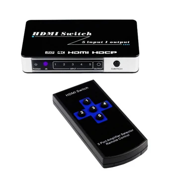 5 Input 1 Output 4K HDMI With Remote Control Power Adapter Switch 5x1 Support HDCP 1.4 Mini HDMI 1.4b Switcher Splitter Box
5 Input 1 Output 4K HDMI With Remote Control Power Adapter Switch 5x1 Support HDCP 1.4 Mini HDMI 1.4b Switcher Splitter Box