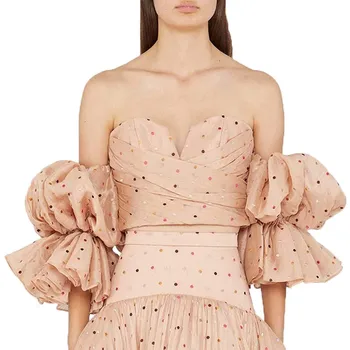 IMucci Polka Dot Off Shoulder Women Coat Strapless Puff Sleeve Sexy Tops Female Summer 2019 Fashion Clothing New Tide TM1011
IMucci Polka Dot Off Shoulder Women Coat Strapless Puff Sleeve Sexy Tops Female Summer 2019 Fashion Clothing New Tide TM1011