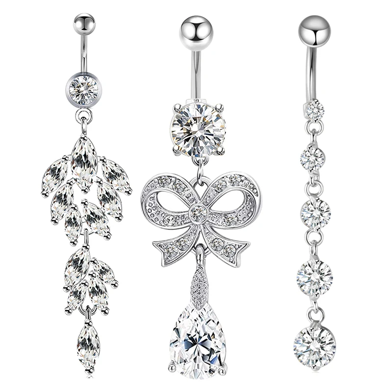 JUNLOWPY Wholesales women belly button rings 14g navel piercing mix 3 style factory sales belly navel bar pandent zircon
JUNLOWPY Wholesales women belly button rings 14g navel piercing mix 3 style factory sales belly navel bar pandent zircon