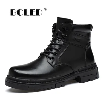 Plus Size Genuine Leather Men Boots Super Warm Plush Fur Ankle Snow Boots Handmade Waterproof Retro Autumn Winter Shoes Men
Plus Size Genuine Leather Men Boots Super Warm Plush Fur Ankle Snow Boots Handmade Waterproof Retro Autumn Winter Shoes Men