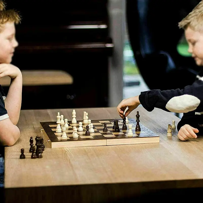 3 in 1 Folding Chess Set Wooden Chess Game Backgammon Checkers Chessboard Chess Pieces Chessman Wooden Flaps & Dices Game Set
3 in 1 Folding Chess Set Wooden Chess Game Backgammon Checkers Chessboard Chess Pieces Chessman Wooden Flaps & Dices Game Set