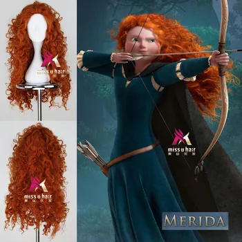 Movie Brave Princess Merida Cosplay Costumes Long Curly Synthetic Wigs Hair Halloween Party Role Play Wigs For Women+wig cap
Movie Brave Princess Merida Cosplay Costumes Long Curly Synthetic Wigs Hair Halloween Party Role Play Wigs For Women+wig cap