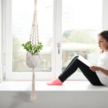 Macrame Flower Plant Hangers Home Door Basket Hanging Plant Holder Knotted Bohemian Decor Plant Hanging Garden Decor @B01
Macrame Flower Plant Hangers Home Door Basket Hanging Plant Holder Knotted Bohemian Decor Plant Hanging Garden Decor @B01