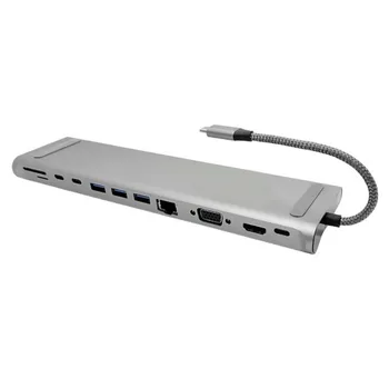 TYPE-C 12-in-1 Multi-function USB 3.0 Port Docking Station Type-c To HDMI HD HUB Adapter TYPE-C
TYPE-C 12-in-1 Multi-function USB 3.0 Port Docking Station Type-c To HDMI HD HUB Adapter TYPE-C