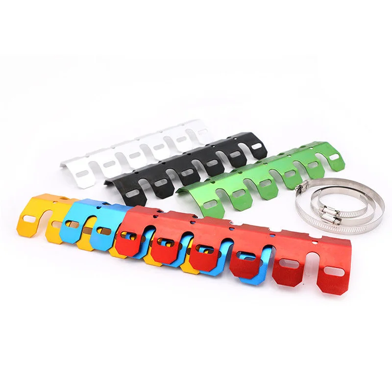 Exhaust Pipe Insulation Heat Shield Guard Cover Chopper For Cafe Racer Tracker VT YZ | Автомобили и мотоциклы