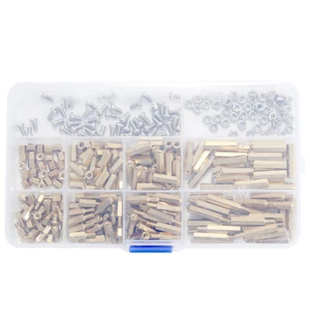 New 300pcs M3 PCB Threaded Brass Male Female Standoff Spacer Board Hex Screws Nut Assortment Box Kit with Storage Box 
New 300pcs M3 PCB Threaded Brass Male Female Standoff Spacer Board Hex Screws Nut Assortment Box Kit with Storage Box