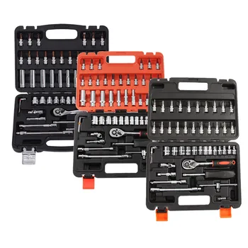46/53pcs Ratchet Wrench Sleeve Set Kit for Car Bicycle Hardware Repair Tools Torque Wrench Combination Multifunction Hand Tools
46/53pcs Ratchet Wrench Sleeve Set Kit for Car Bicycle Hardware Repair Tools Torque Wrench Combination Multifunction Hand Tools