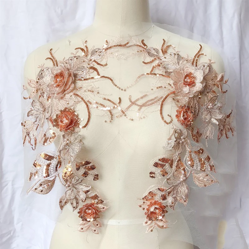 1Pc Sapphire Blue Lace Applique 3D Floral Sequins Pearls Lace Patch Fabric For Wedding Dress DIY
1Pc Sapphire Blue Lace Applique 3D Floral Sequins Pearls Lace Patch Fabric For Wedding Dress DIY