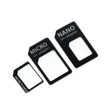 SIM MICROSIM Adaptor Adapter 3 in 1 for Nano SIM to Micro Standard for Apple for iPhone 5 5g 5th
SIM MICROSIM Adaptor Adapter 3 in 1 for Nano SIM to Micro Standard for Apple for iPhone 5 5g 5th