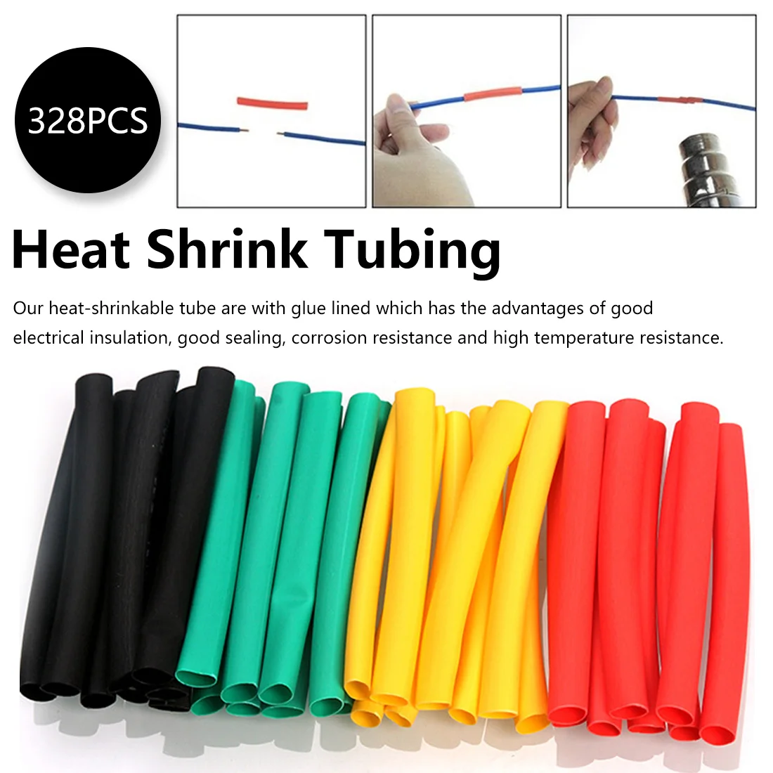 328pcs Assortment Electronic 2:1 Wrap Wire Cable Insulated Polyolefin Heat Shrink Tube Ratio Tubing Insulation Shrinkable Tubes
328pcs Assortment Electronic 2:1 Wrap Wire Cable Insulated Polyolefin Heat Shrink Tube Ratio Tubing Insulation Shrinkable Tubes