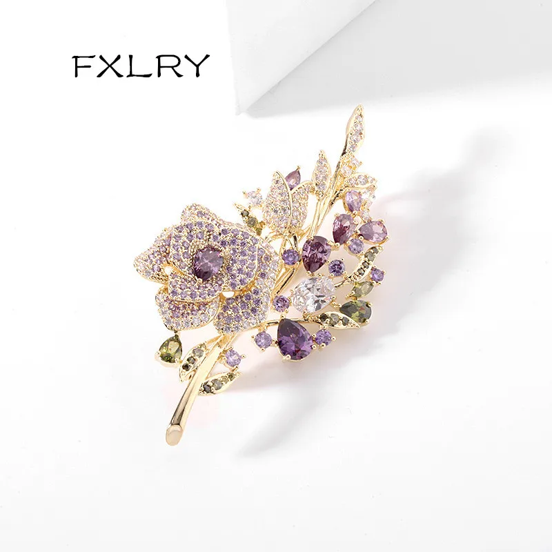 FXLRY High Quality Inlaid Color Zircon Flower Brooch For Women Pin Evening Dress Jewelry Accessories
FXLRY High Quality Inlaid Color Zircon Flower Brooch For Women Pin Evening Dress Jewelry Accessories