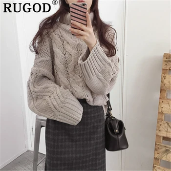 RUGOD Korean chic thicken sweater women Elegant long sleeve turtleneck winter warm pullovers Fashion twisted oversized sweaters
RUGOD Korean chic thicken sweater women Elegant long sleeve turtleneck winter warm pullovers Fashion twisted oversized sweaters
