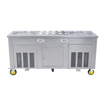 Double round pan with 10 cooling tanks fried ice cream roll machine fry ice cream machine for sale
Double round pan with 10 cooling tanks fried ice cream roll machine fry ice cream machine for sale