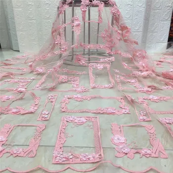 3D Flower Embroidery-Beads pink African High Quality French Tulle Lace Fabric 2020 New Arrival African Beaded Lace Fabric 
3D Flower Embroidery-Beads pink African High Quality French Tulle Lace Fabric 2020 New Arrival African Beaded Lace Fabric