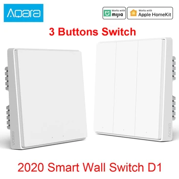 2020 Aqara Smart Wall Switch D1 Zigbee Wireless Remote Control Key Light Switch Neutral Fire Wire Triple button For Mijia APP
2020 Aqara Smart Wall Switch D1 Zigbee Wireless Remote Control Key Light Switch Neutral Fire Wire Triple button For Mijia APP