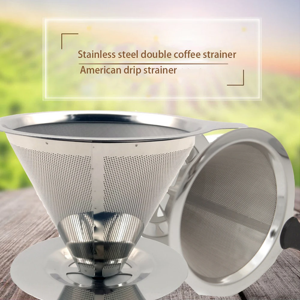 2019 New Double Layer Stainless Steel Coffee Filter Holder Pour Over Coffees Dripper Mesh Coffee Tea Filter Basket Tools
2019 New Double Layer Stainless Steel Coffee Filter Holder Pour Over Coffees Dripper Mesh Coffee Tea Filter Basket Tools